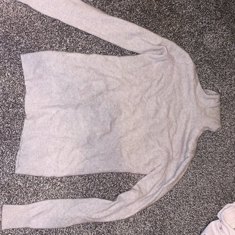 Ann Taylor Light Gray Turtleneck Sweater